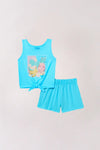 Baby Girl 2pcs Cartoon Printed Top & Pant Set