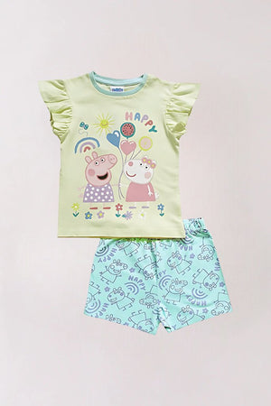 Baby Girl 2pcs Cartoon Printed Top & Pant Set